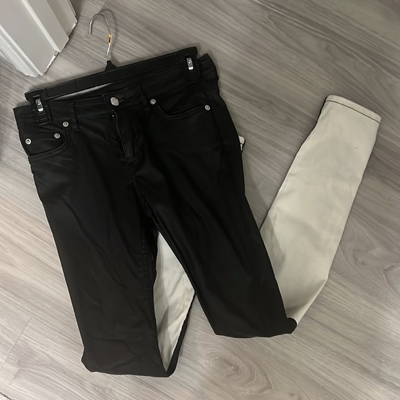 BLK DNM NYC Black/White Colorblock Jeans - Picture 1 of 3
